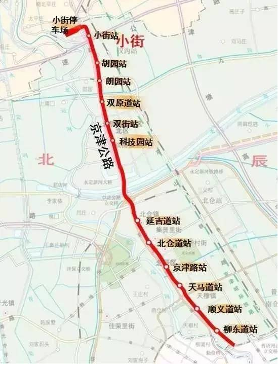 地铁4号线在北辰设12个站,具体位置看这里!